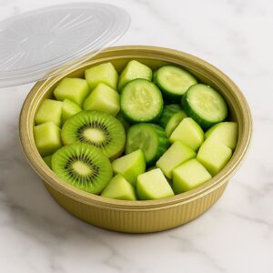 Green Fresh Plate 🥝🥒 – Pomme, concombre, kiwi, melon